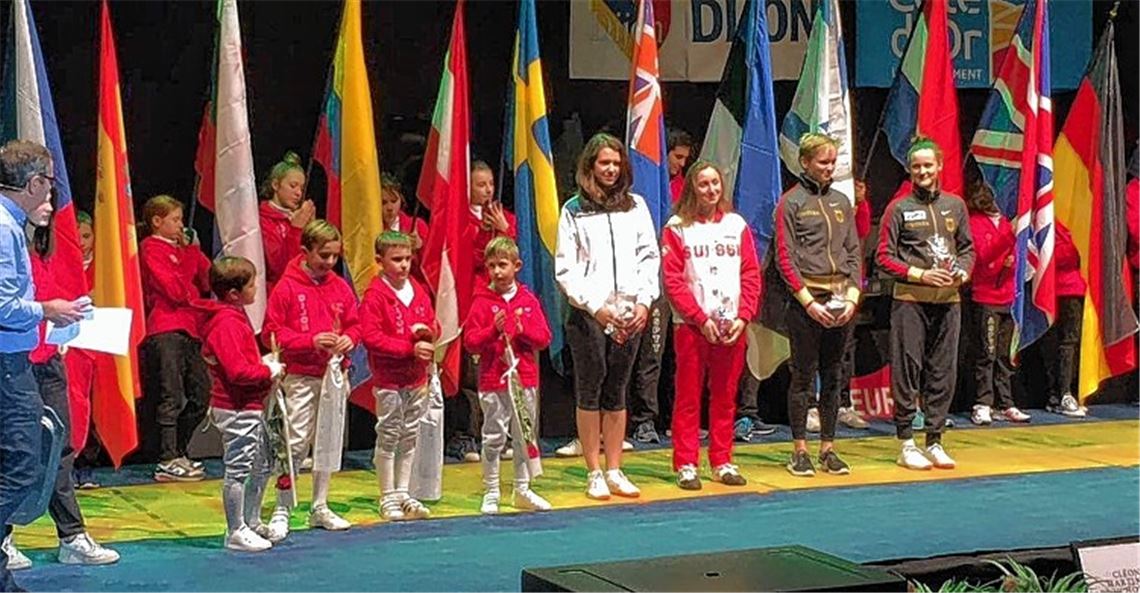 Erste Siegerehrung bei einem Weltcup