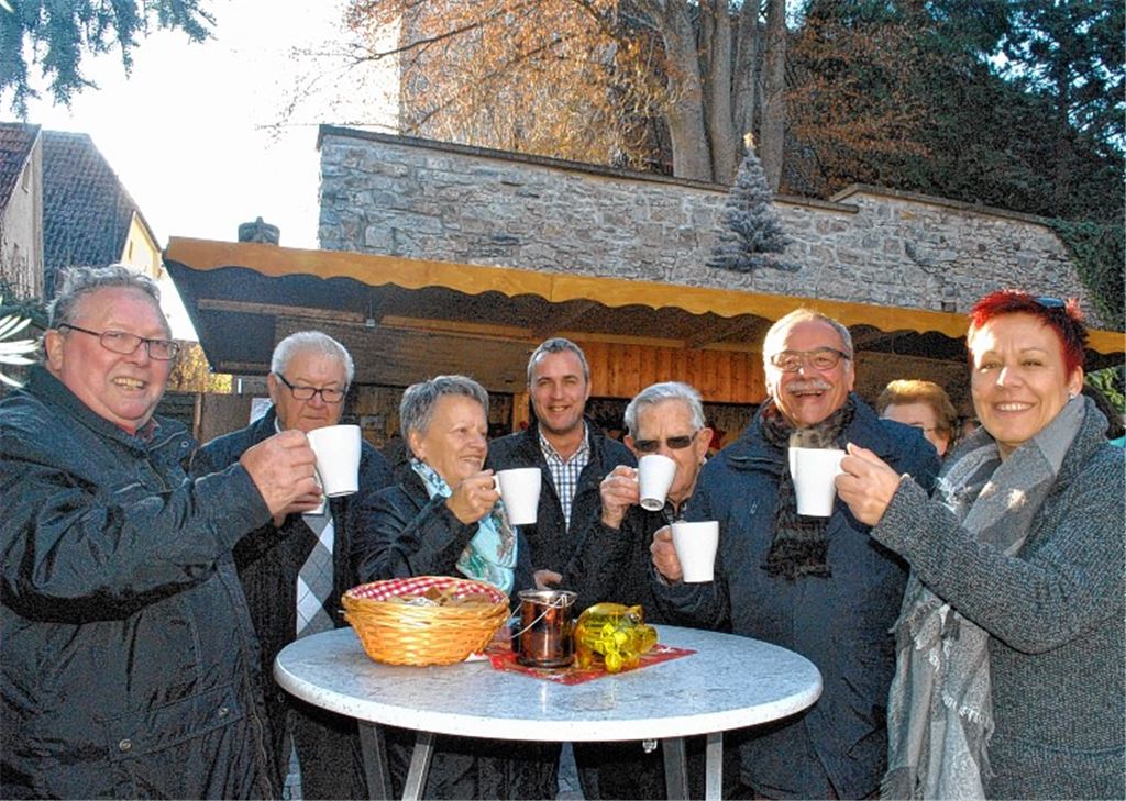 Glühweinstand mit großer Anziehungskraft