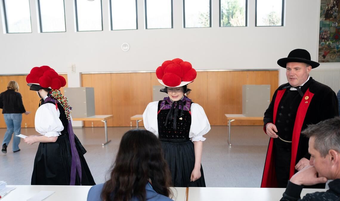 In Gutach im Schwarzwald waren traditionelle Trachten angesagt.