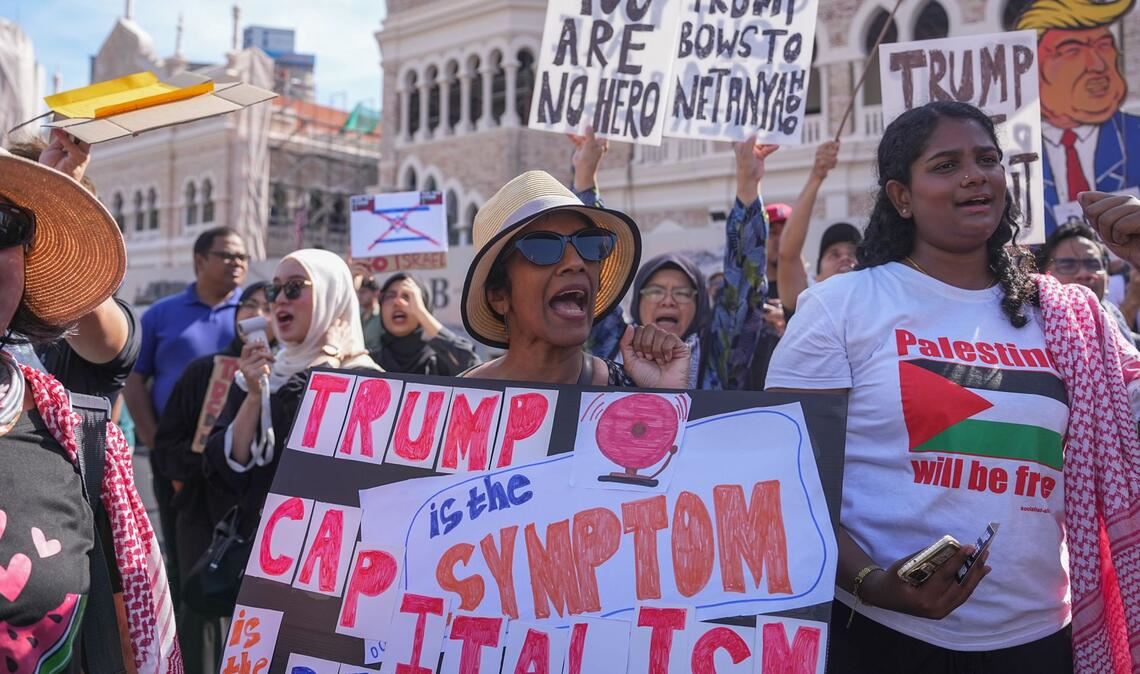In Kuala Lumpur kam es zu Protesten gegen den Trump-Besuch.