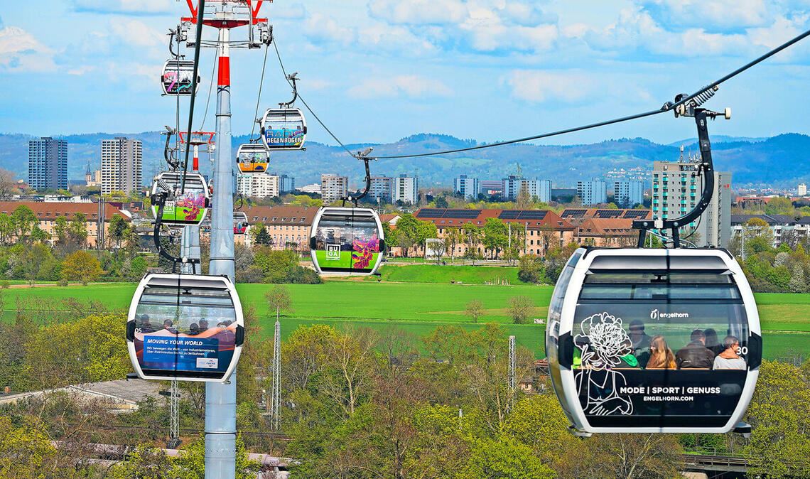 In Mannheim drehte zur Bundesgartenschau eine Seilbahn ihre Runden. In Stuttgart könnte sie das Nahverkehrsnetz ergänzen.