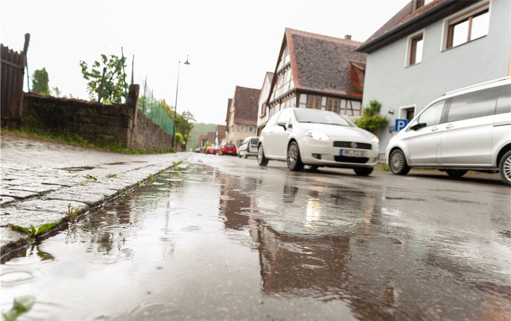 In Mühlhausen ist das Thema des innerörtlichen Verkehrs – im Bild die Oberdorfstraße – in den Fokus gerückt.Fotomoment