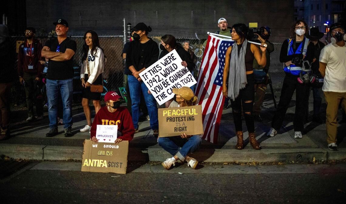 In Portland gibt es Proteste vor einer Einrichtung der Einwanderungsbehörde ICE. (Archivbild)