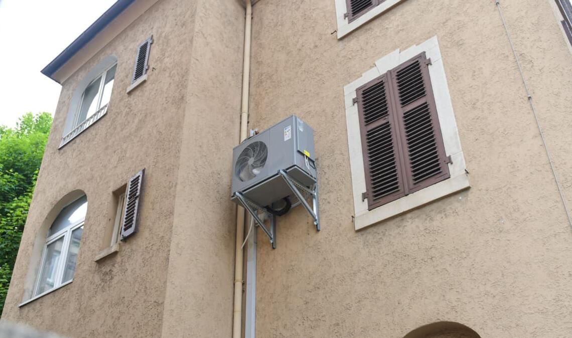 In Stuttgart-Ost gibt es bereits eine Etagen-Wärmepumpe an einem Mehrfamilienhaus.
