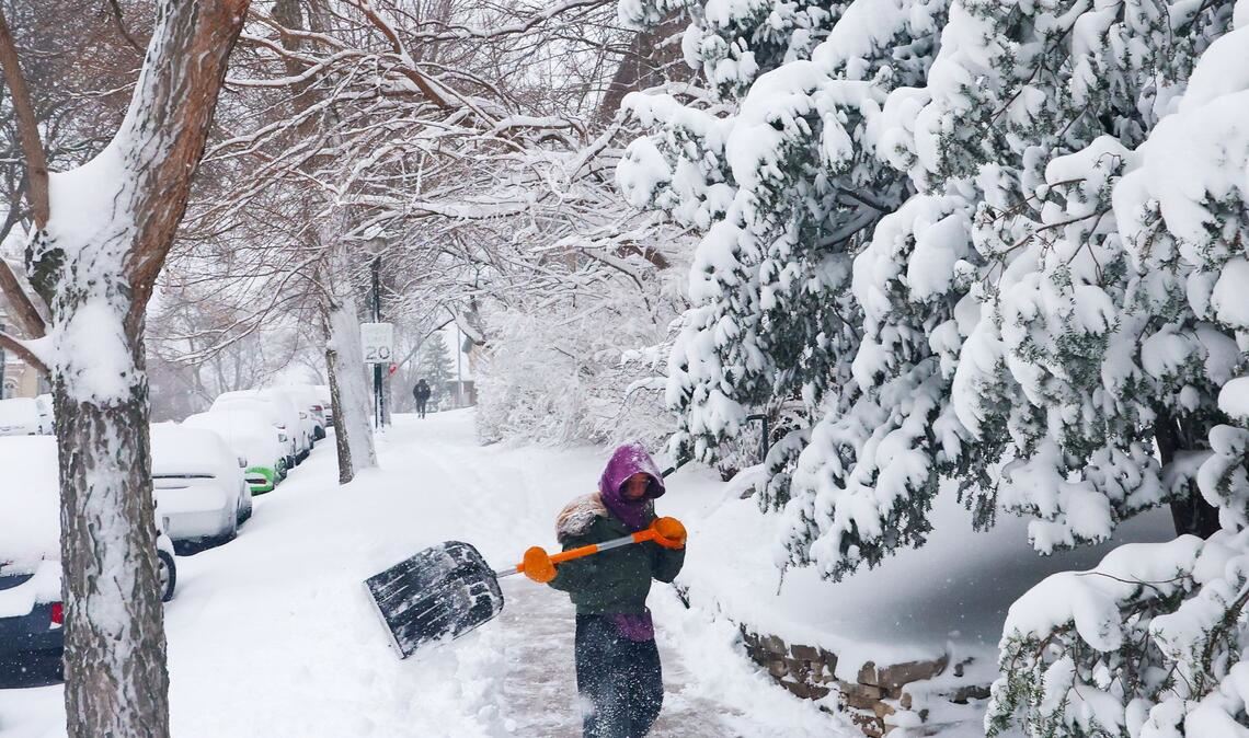 In Teilen der nördlichen USA fiel viel Schnee.