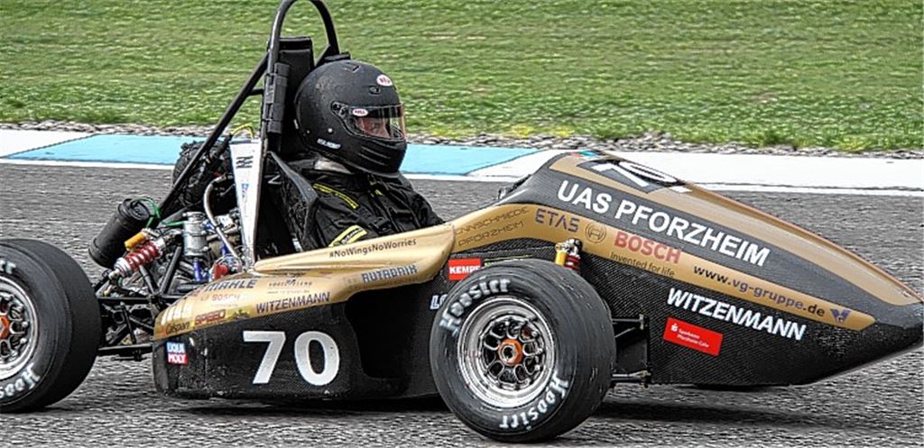 In allen Wettbewerbs-Disziplinen zeigt der Rennwagen aus Pforzheim, das er konkurrenzfähig ist.