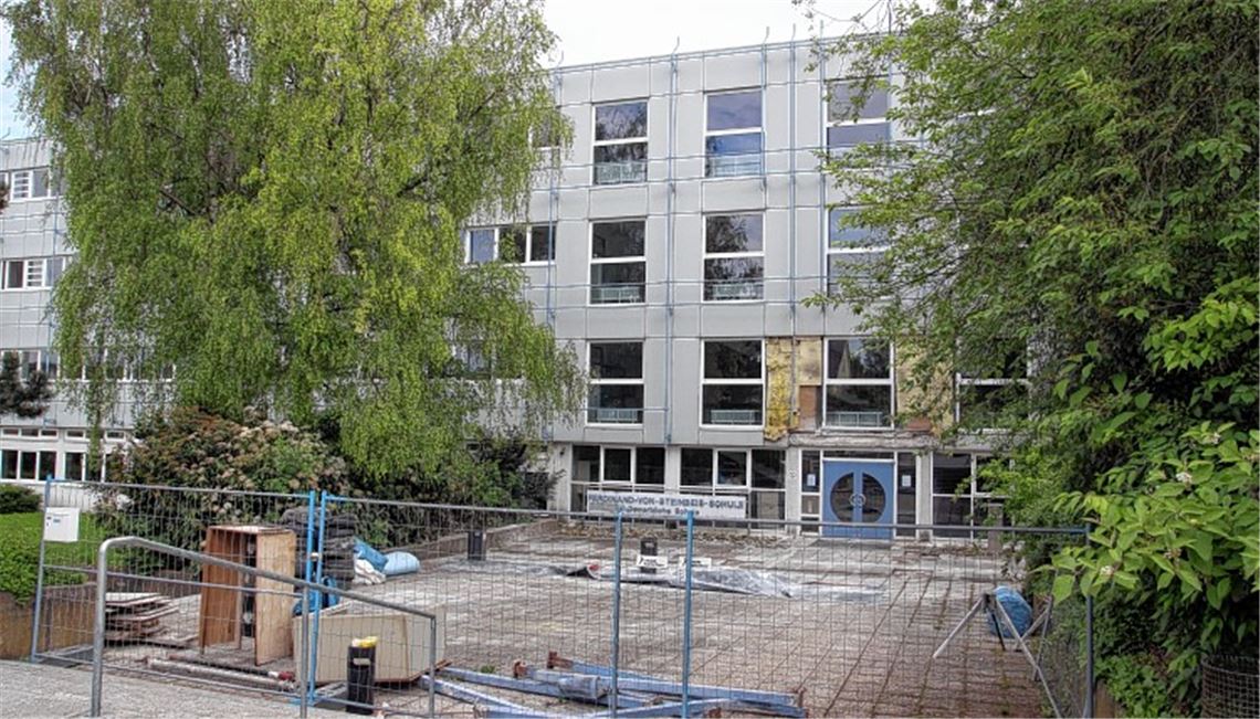 In den Sommerferien soll die Generalsanierung der Ferdinand-von-Steinbeis-Schule in Mühlacker beginnen. Im Eingangsbereich sind in den Ferien erste Vorarbeiten angelaufen.