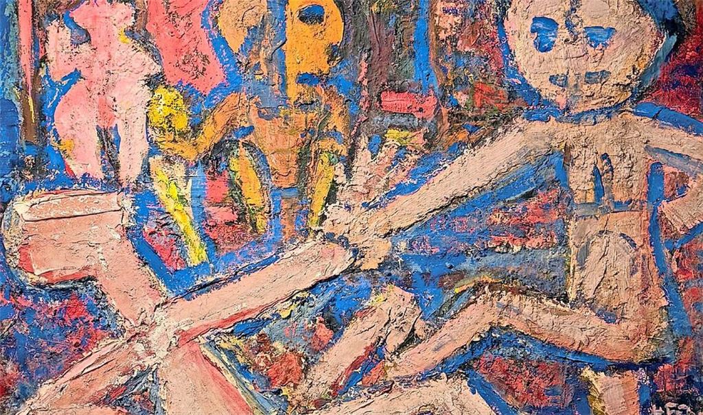 In der Galerie Sammlung Amann: Hans Fähnle, Götzentanz, 1961-1965