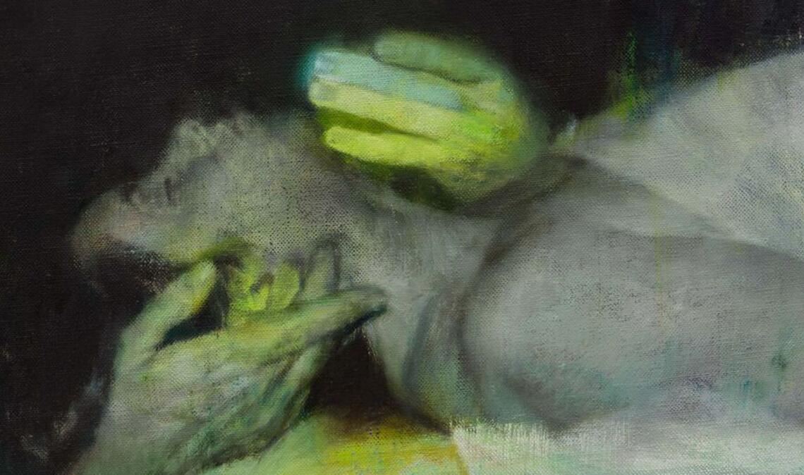 In der Galerie Thomas Fuchs: Justin Mortimer, Guru II, 2020