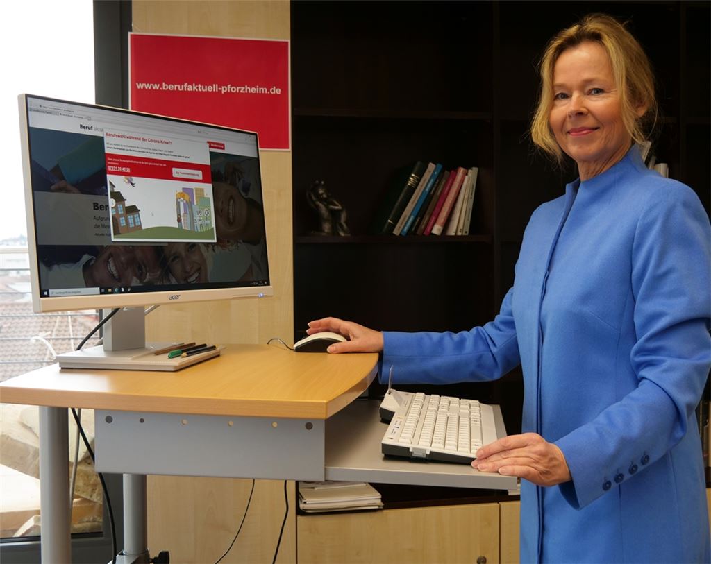 In diesem Jahr wird Martina Lehmann Unternehmen und Ausbildungssuchende im Internet empfangen. Die 27. Ausgabe der Ausbildungsmesse wird digital stattfinden müssen.Friedrich