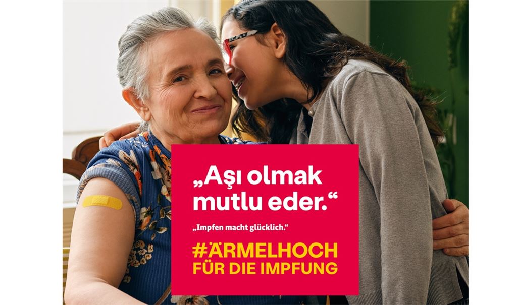 Informationen und Appelle zur Corona-Schutzimpfung gibt es nicht nur in deutscher Sprache, betont das Gesundheitsamt, das beispielhaft einen Aufruf in Türkisch mitschickt.Landratsamt Enzkreis
