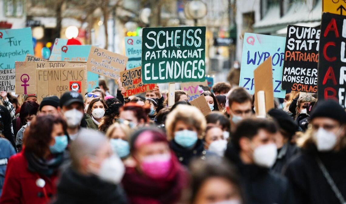 Internationaler Frauentag in Stuttgart 2021: Das Patriarchat ist noch nicht überwunden, wie auch die Landespolitik zeigt.