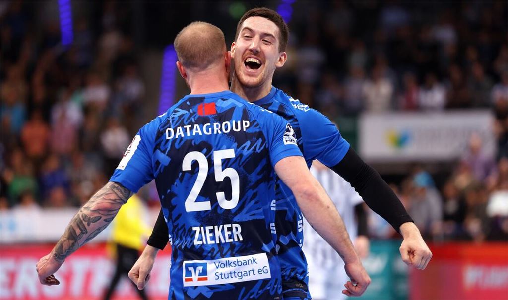 Ivan Snajder und Patrick Zieker: Riesenjubel beim TVB Stuttgart.