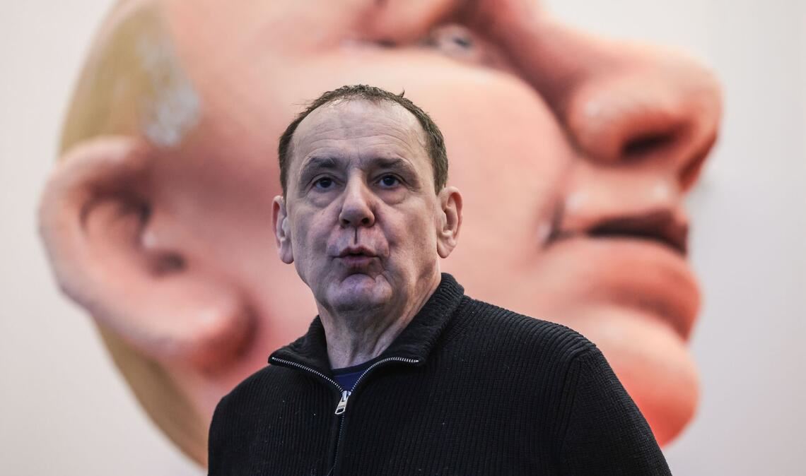 Jacques Tilly vor Putin-Figur. (Archivbild)