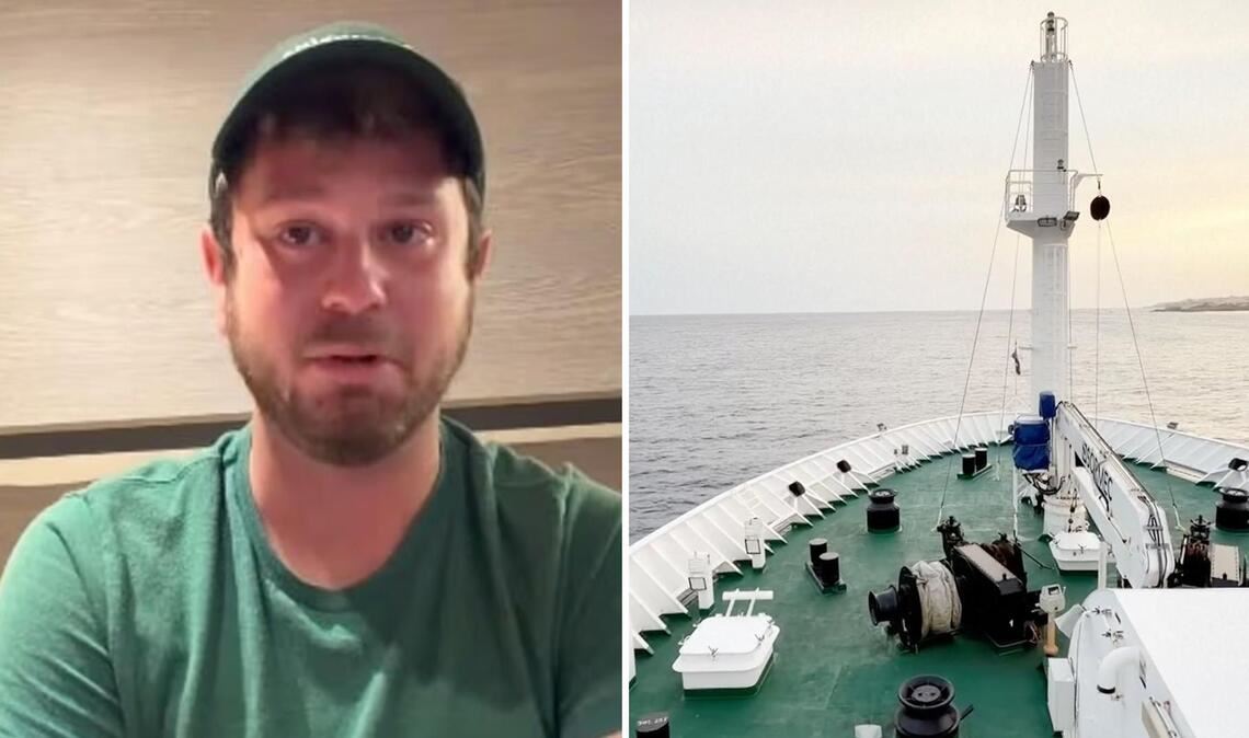 Jake Rosmarin in Quarantäne an Bord der „MV Hondius“ vor Kap Verde.