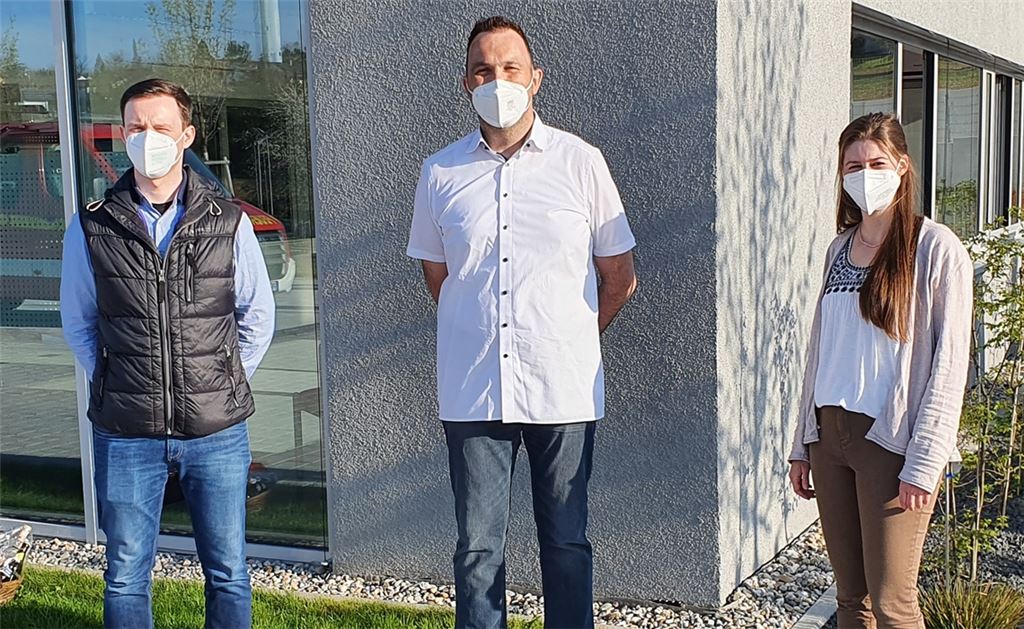 Jannis Martzios (li.) mit seinen Stellvertretern Franz Stocker und Julia Ludwig. Foto: Feuerwehr