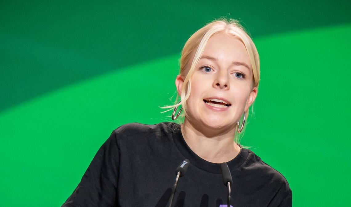 „Hundesohn“ – Grüne-Jugend-Chefin beleidigt Markus Söder Jette Nietzard hat Markus Söder beleidigt (Archivbild).