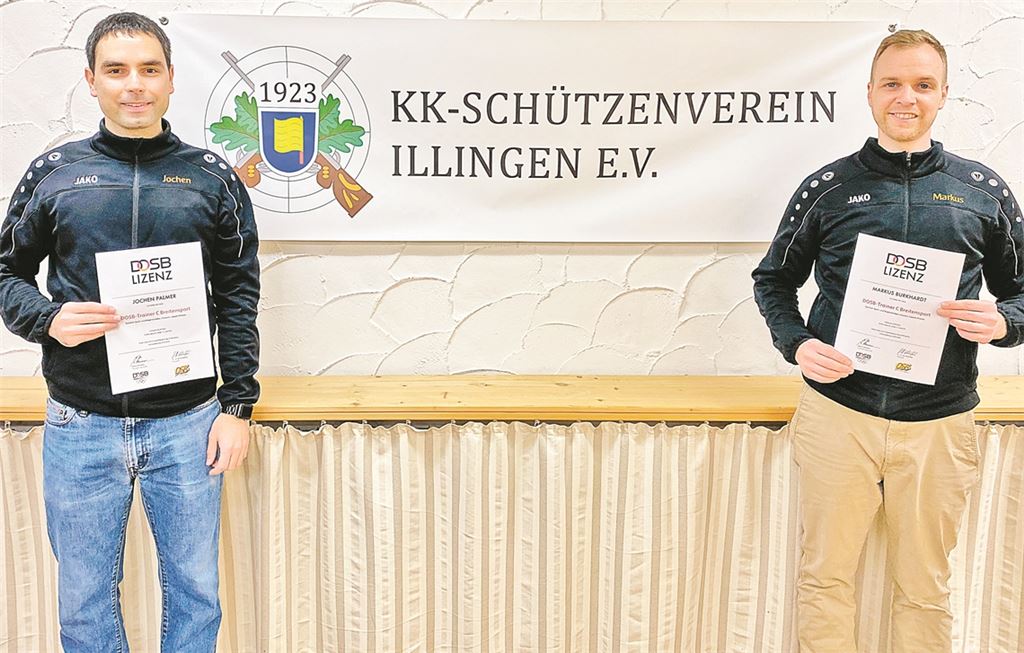 Jochen Palmer (li.) und Markus Burkhardt freuen sich über ihre Trainerlizenz.