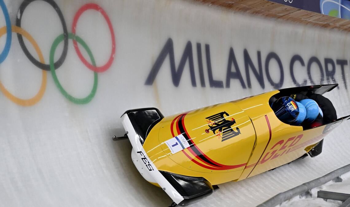 Johannes Lochner auf dem Weg zum Doppel-Olympiasieg.