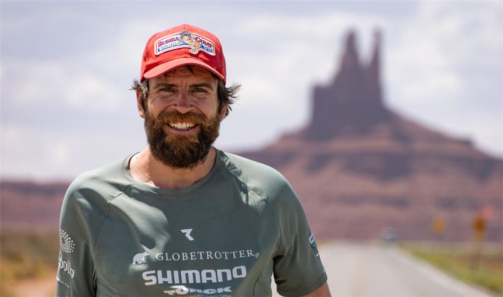 Jonas Deichmann auf seinem Weg quer durch die USA, mehr als die Hälfte der Laufstrecke hat er nun schon geschafft. Foto: Markus Weinberg