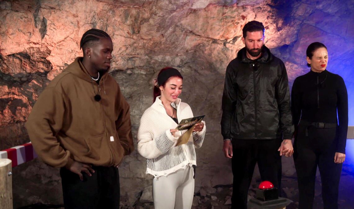 Joshi, Ariel, Sebi und Liza (v. l.) bei der Exit-Challenge