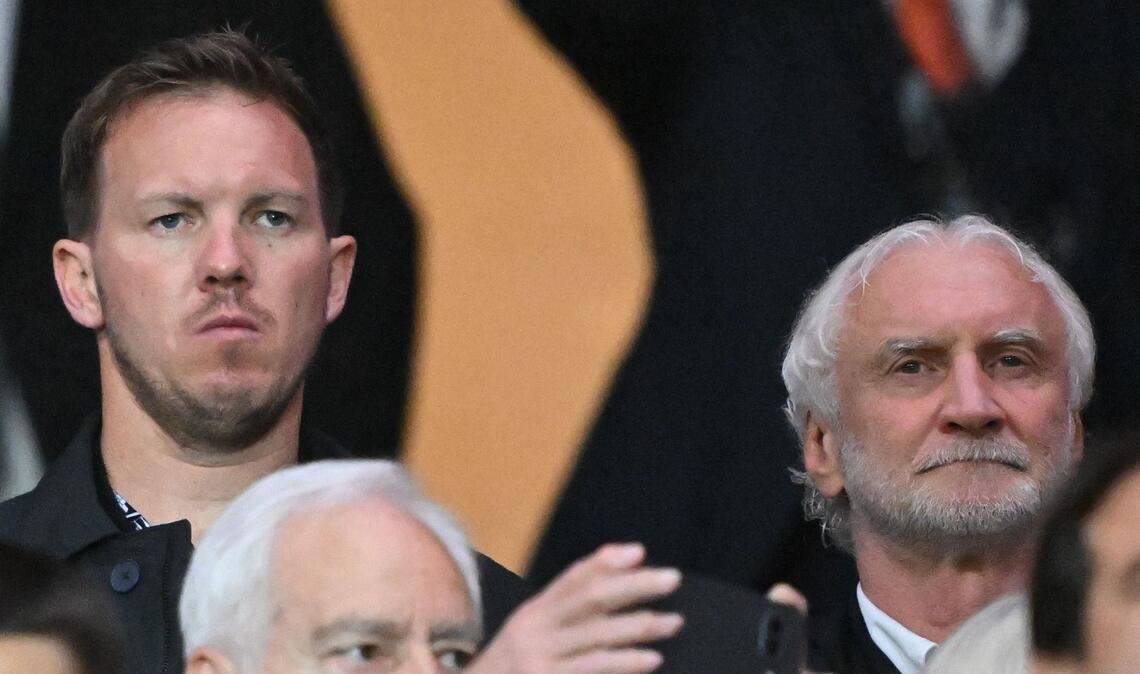 Julian Nagelsmann besuchte gemeinsam mit DFB-Sportdirektor Rudi Völler das Finale in Istanbul.