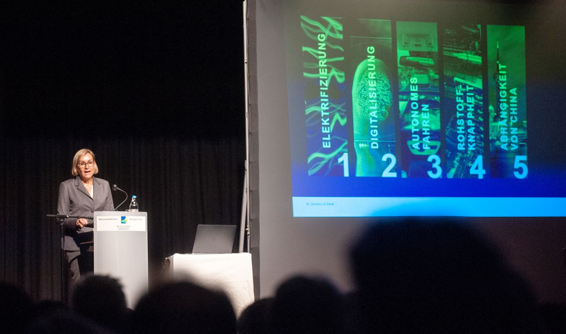 Jumana Al-Sibai umreißt als Referentin der „Sternenfelser Gespräche“ die wichtigsten Aufgabenfelder für Mahle Behr. Fotos: Fotomoment