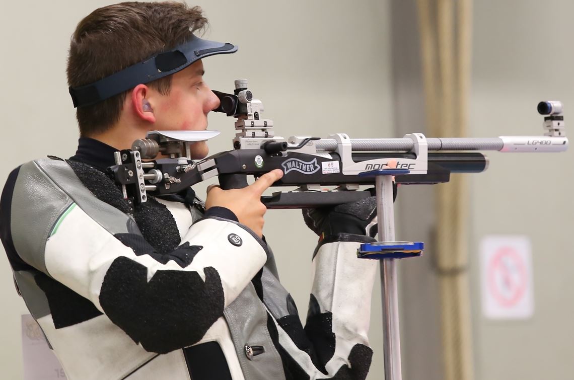 KKS-Schütze Zalán Pekler präsentiert sich beim Auftakt in München stark. Foto: Faulhaber