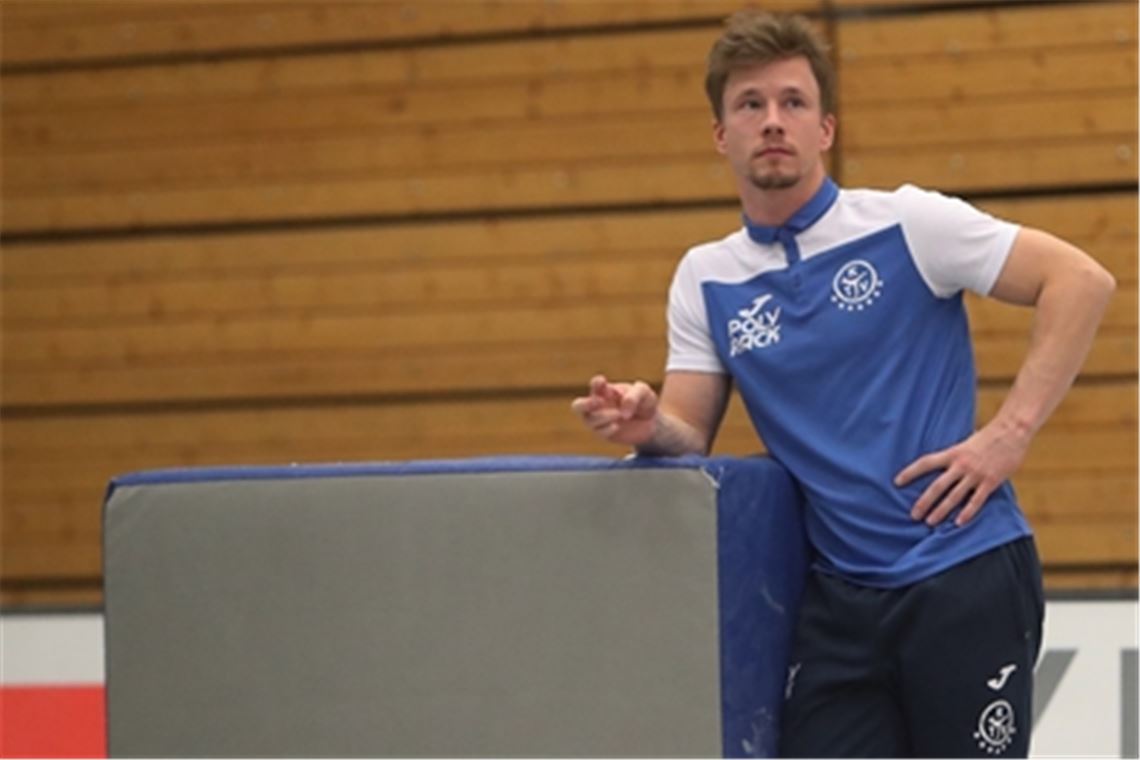 KTV-Trainer Steve Woitalla beim Halbfinale, das seine Mannschaft gegen den TV Schwäbisch Gmünd-Wetzgau verlor, der gegen TuS Vinnhorst im Finale antritt. Foto: Rubner