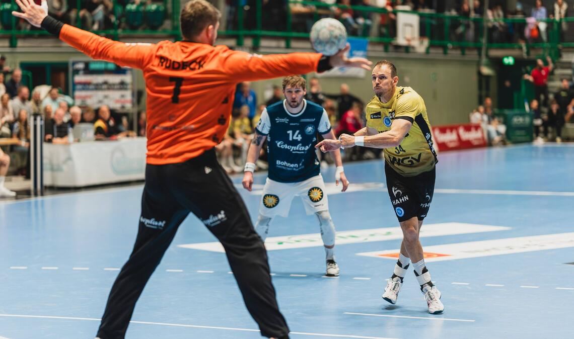 Kai Häfner traf acht Mal, scheiterte aber auch mit drei Siebenmetern an BHC-Keeper Christopher Rudeck.