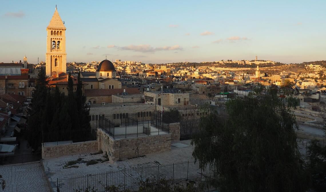 Kaiser Wilhelm II. ließ die Erlöserkirche Ende des 19. Jahrhunderts in der Altstadt von Jerusalem in unmittelbarer Nähe der Grabeskirche bauen, die im Jahr 335 nach Christus geweiht wurde. (Archivbild)