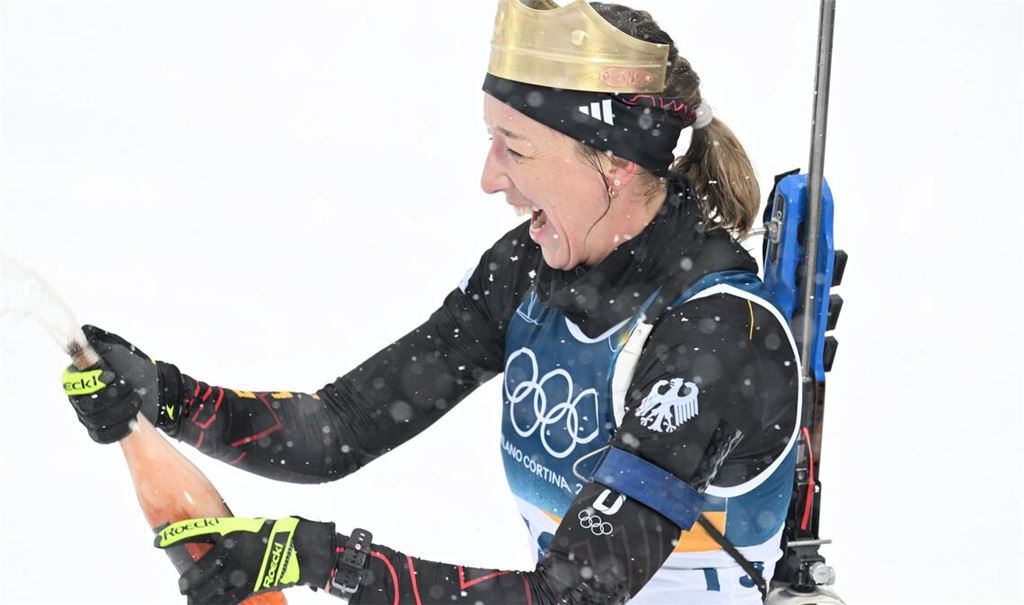 Kann trotz Platz 28 lachen: Franziska Preuß