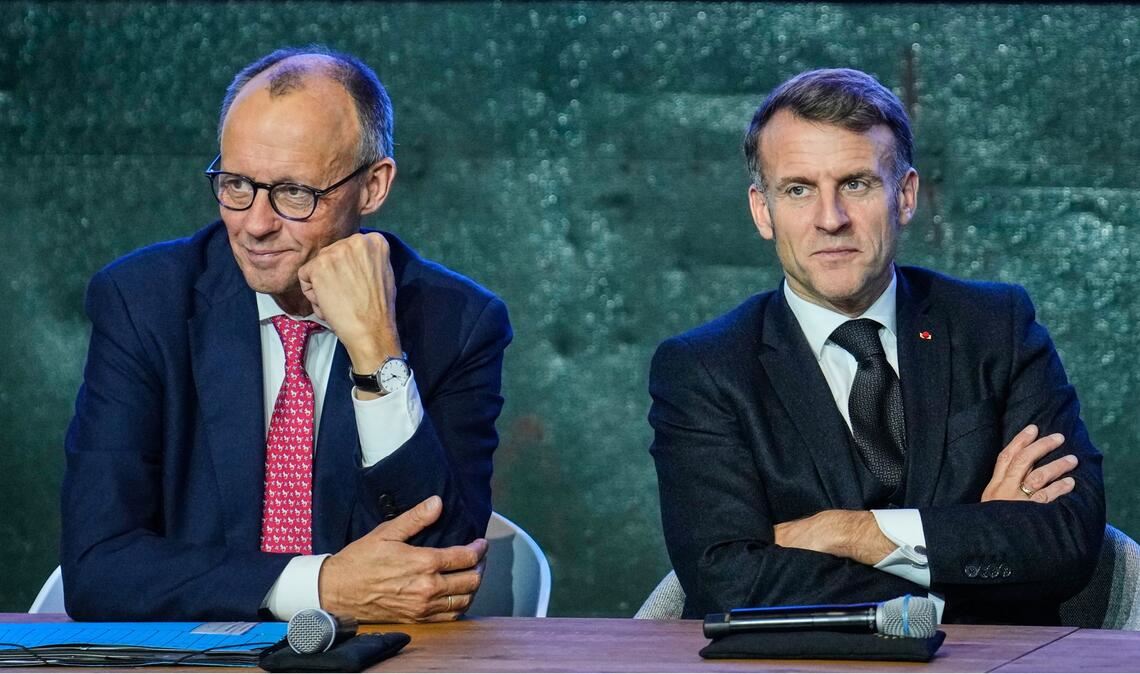Kanzler Friedrich Merz (links) und Frankreichs Präsident Emmanuel Macron sehen sich als überzeugte Europäer. Doch im Streit um den Kampfjet FCAS geben sie nationalen Egoismen nach.