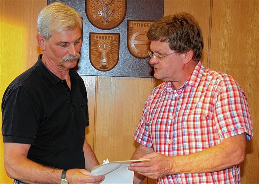 Karl Müller (li.), Schultes Oehler.