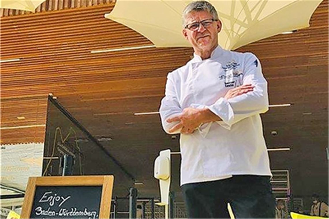 Karl Schempf aus Maulbronn kochte jetzt bei der EXPO 2020 in Dubai. Fotos: privat