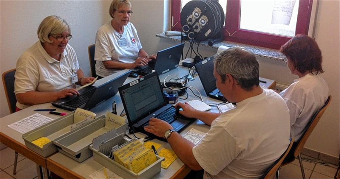 Viele Helfer erleichtern Aufnahme Viele Helfer erleichtern Aufnahme