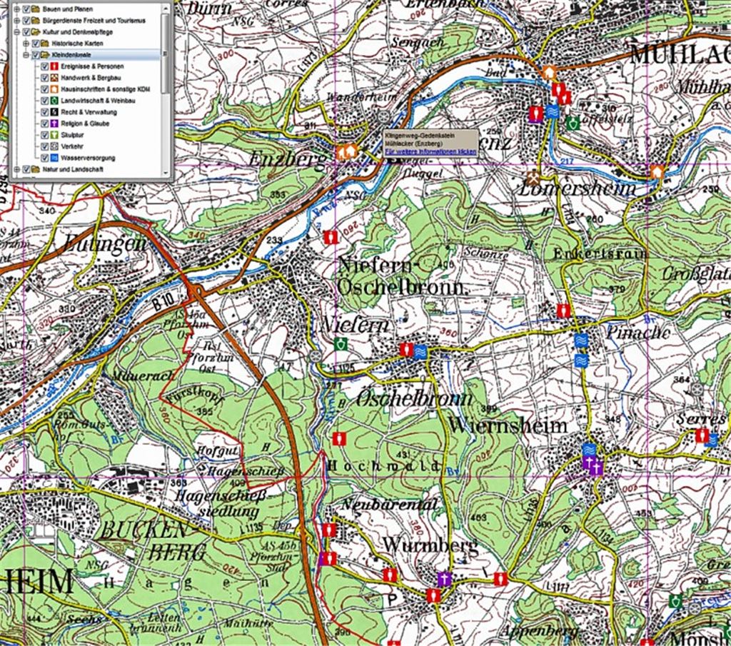 Per Klick zu Brunnen und Gedenkstätten