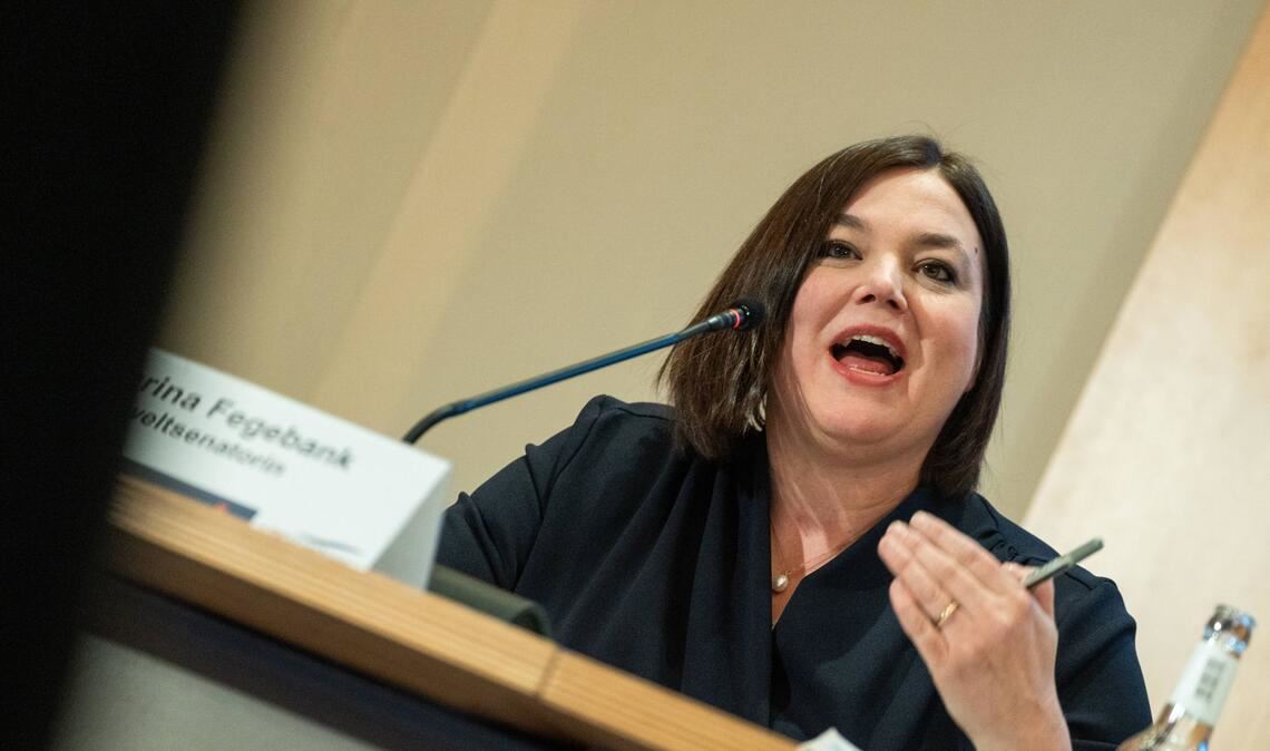 Katharina Fegebank (Bündnis 90/Die Grünen), Zweite Bürgermeisterin und Senatorin für Wissenschaft von Hamburg. (Archivbild)