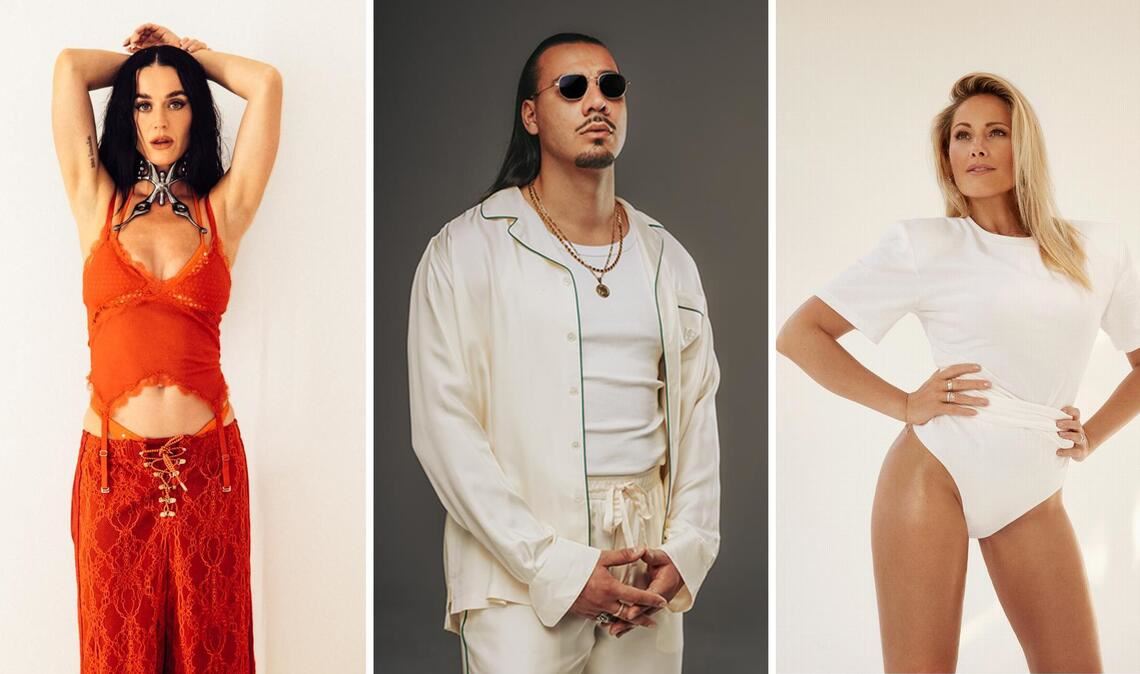 Katy Perry, Apache 207 und Helene Fischer (von links) kommen im Jahr 2026 nach Stuttgart.
