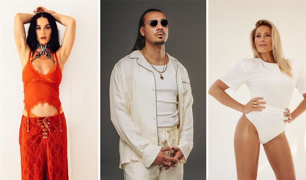 Katy Perry, Apache 207 und Helene Fischer (von links) kommen im Jahr 2026 nach Stuttgart.