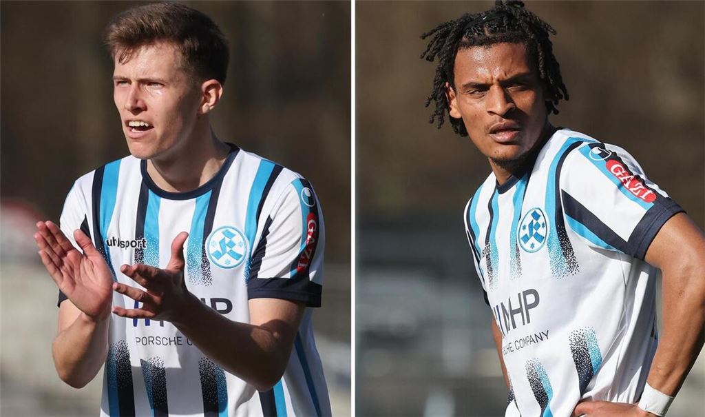 Kehren gegen den FSV Frankfurt noch nicht in den Kader zurück: Vincent Schwab und Melkamu Frauendorf (re.).