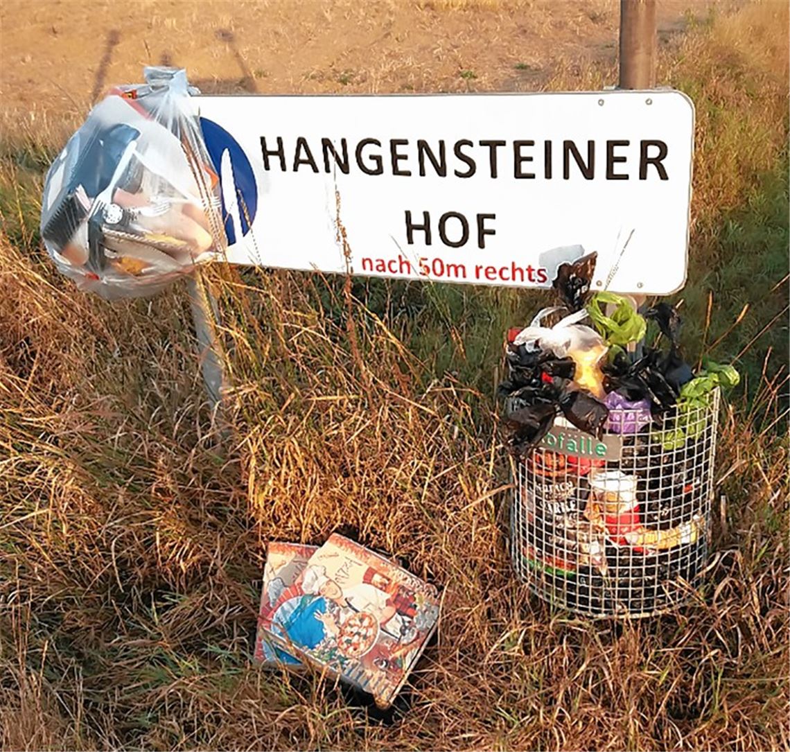 Öffentliche Abfallkörbe werden missbraucht