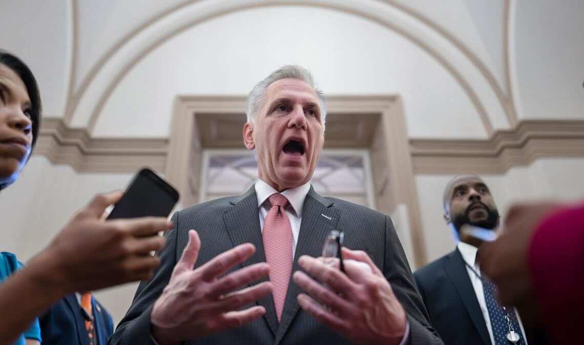 Kevin McCarthy, Sprecher des US-Repräsentantenhauses, äußert sich zu den Verhandlungen zur Schuldengrenze.