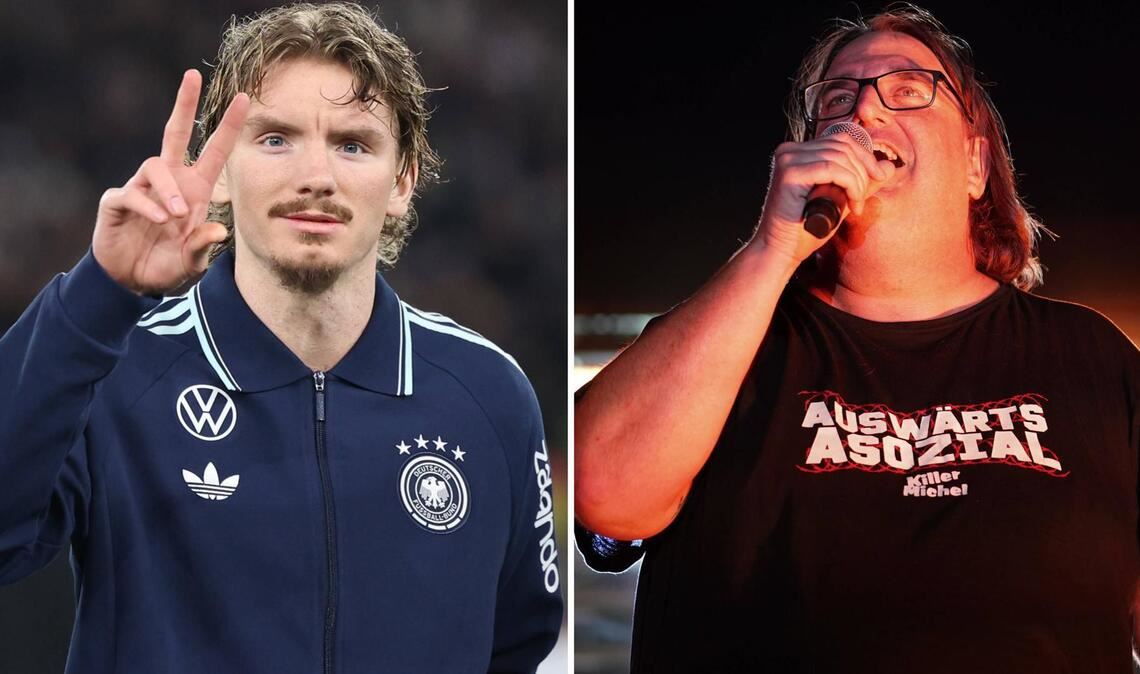 „Killermichel“ (rechts) besingt Nationalstürmer Nick Woltemade.