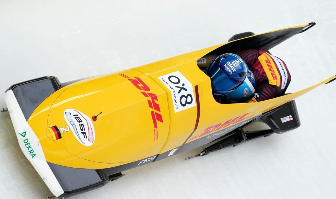 Kim Kalicki und Leonie Fiebig fahren beim Zweierbob-Weltcup in Innsbruck/Igls aufs Podium.