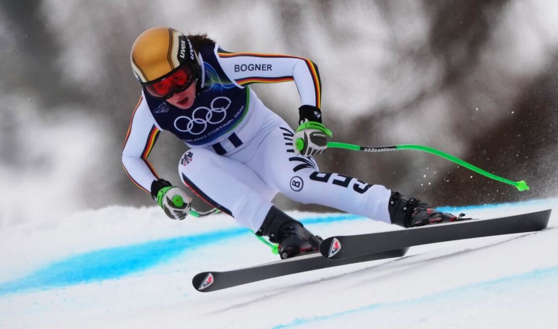 Kira Weidle-Winkelmann beim Abfahrtstraining in Cortina d’Ampezzo.