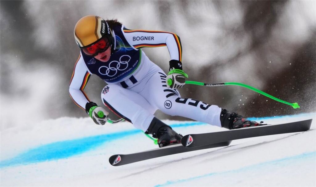 Kira Weidle-Winkelmann beim Abfahrtstraining in Cortina d’Ampezzo.