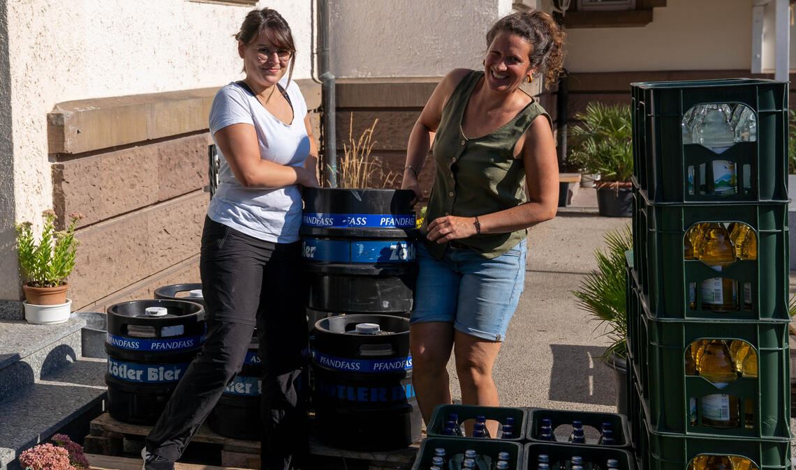 Kistenschleppen ist beim Fest-Team des Turnvereins Mühlacker angesagt. Foto: mar