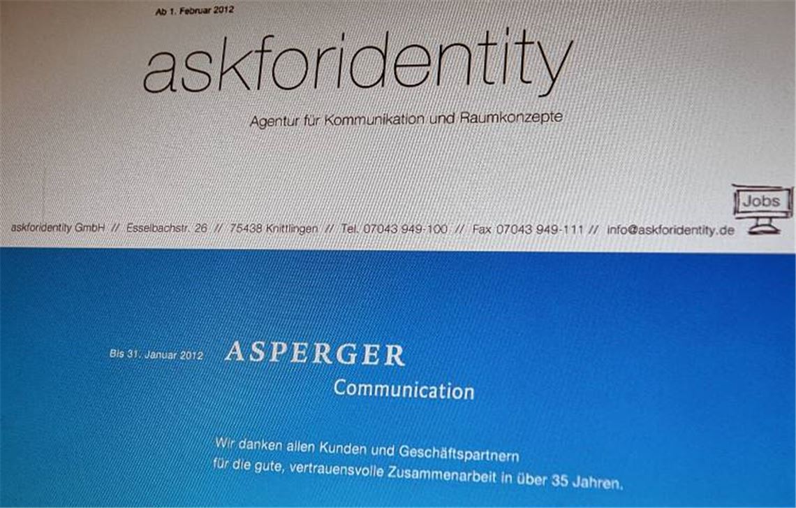 Klarer Schnitt mit Zukunft: Die finanzielle Lage der Knittlinger Werbeagentur Asperger Communication hat sich stabilisiert. Das Unternehmen ist voll in der Firma „askforidentity“ aufgegangen, die derzeit in Pforzheim nach einem geeigneten Standort sucht. 