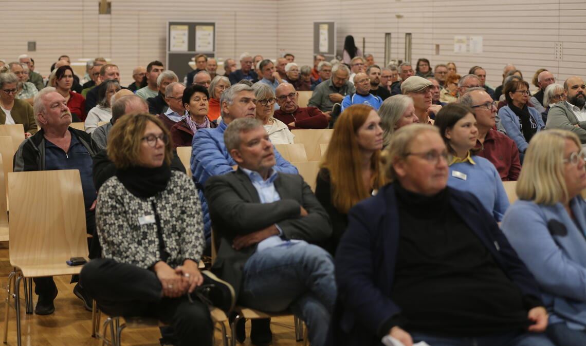 Knapp 100 Bürgerinnen und Bürger interessieren sich für aktuelle kommunalpolitische Themen ihrer Stadt. Fotos: Disselhoff